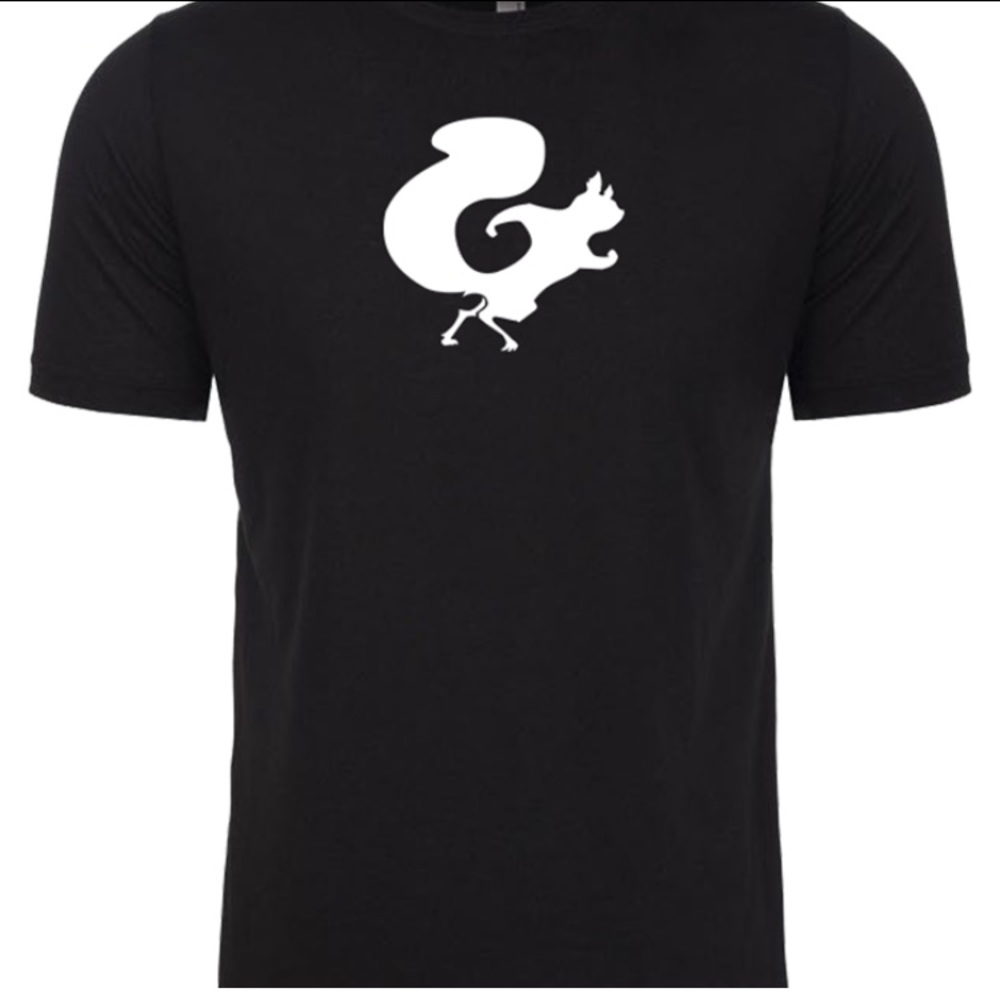 Mighty Squirrel 🐿️ Brewery T Shirt. Black. Large.